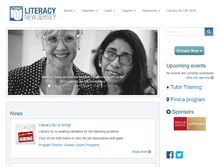 Tablet Screenshot of literacynj.org